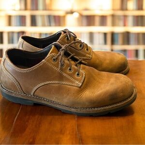 LL Bean Boots Mens 8.5 Brown Stonington Oxford Loafers Leather Plain Toe